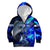 Blue Lightning Striped Bass Kid Hoodie Power Surge Fishing Hook Electric Print - Wonder Print Shop