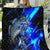 Blue Lightning Striped Bass Quilt Power Surge Fishing Hook Electric Print - Wonder Print Shop