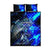 Blue Lightning Striped Bass Quilt Bed Set Power Surge Fishing Hook Electric Print - Wonder Print Shop