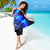 Blue Lightning Striped Bass Sarong Power Surge Fishing Hook Electric Print - Wonder Print Shop