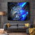 Blue Lightning Striped Bass Tapestry Power Surge Fishing Hook Electric Print - Wonder Print Shop