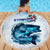 Striped Bass Whisperer Beach Blanket Tropical Wave Fishing Design - Wonder Print Shop