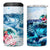 Striped Bass Whisperer 4 in 1 Can Cooler Tumbler Tropical Wave Fishing Design - Wonder Print Shop