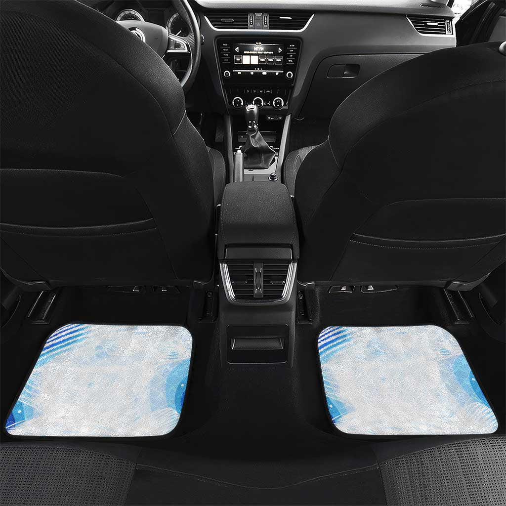 Striped Bass Whisperer Car Mats Tropical Wave Fishing Design - Wonder Print Shop