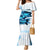 Striped Bass Whisperer Family Matching Mermaid Dress and Hawaiian Shirt Tropical Wave Fishing Design - Wonder Print Shop