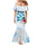Striped Bass Whisperer Family Matching Mermaid Dress and Hawaiian Shirt Tropical Wave Fishing Design - Wonder Print Shop