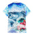 Striped Bass Whisperer Family Matching Tank Maxi Dress and Hawaiian Shirt Tropical Wave Fishing Design - Wonder Print Shop