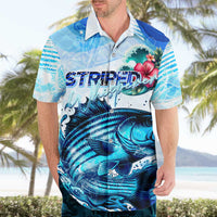 Striped Bass Whisperer Hawaiian Shirt Tropical Wave Fishing Design - Wonder Print Shop