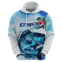 Striped Bass Whisperer Hoodie Tropical Wave Fishing Design - Wonder Print Shop