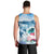 Striped Bass Whisperer Men Tank Top Tropical Wave Fishing Design - Wonder Print Shop