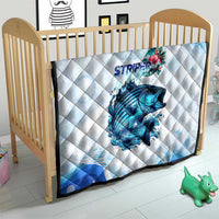 Striped Bass Whisperer Quilt Tropical Wave Fishing Design - Wonder Print Shop