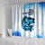 Striped Bass Whisperer Shower Curtain Tropical Wave Fishing Design - Wonder Print Shop