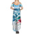 Striped Bass Whisperer Summer Maxi Dress Tropical Wave Fishing Design - Wonder Print Shop
