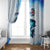 Striped Bass Whisperer Window Curtain Tropical Wave Fishing Design - Wonder Print Shop