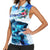 Striped Bass Whisperer Women Sleeveless Polo Shirt Tropical Wave Fishing Design - Wonder Print Shop
