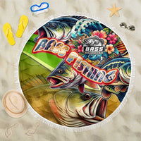 Bass Fishing Beach Blanket Tropical Explosion Angler Design - Wonder Print Shop