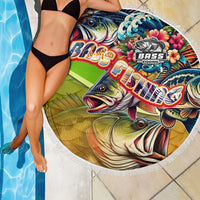 Bass Fishing Beach Blanket Tropical Explosion Angler Design - Wonder Print Shop