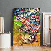 Bass Fishing Canvas Wall Art Tropical Explosion Angler Design - Wonder Print Shop
