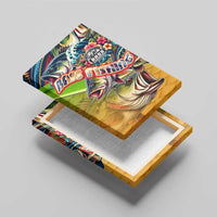 Bass Fishing Canvas Wall Art Tropical Explosion Angler Design - Wonder Print Shop
