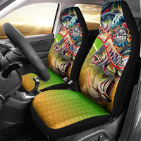 Bass Fishing Car Seat Cover Tropical Explosion Angler Design - Wonder Print Shop