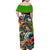 Bass Fishing Family Matching Off Shoulder Maxi Dress and Hawaiian Shirt Tropical Explosion Angler Design - Wonder Print Shop