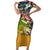 Bass Fishing Family Matching Short Sleeve Bodycon Dress and Hawaiian Shirt Tropical Explosion Angler Design - Wonder Print Shop
