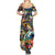 Bass Fishing Family Matching Summer Maxi Dress and Hawaiian Shirt Tropical Explosion Angler Design - Wonder Print Shop