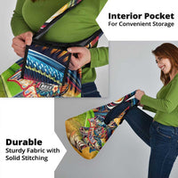 Bass Fishing Grocery Bag Tropical Explosion Angler Design - Wonder Print Shop