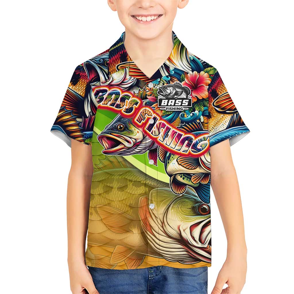 Bass Fishing Hawaiian Shirt Tropical Explosion Angler Design - Wonder Print Shop
