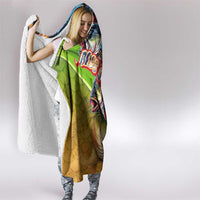 Bass Fishing Hooded Blanket Tropical Explosion Angler Design - Wonder Print Shop