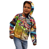 Bass Fishing Kid Hoodie Tropical Explosion Angler Design - Wonder Print Shop