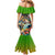 Bass Fishing Mermaid Dress Tropical Explosion Angler Design - Wonder Print Shop