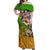 Bass Fishing Off Shoulder Maxi Dress Tropical Explosion Angler Design - Wonder Print Shop