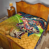 Bass Fishing Quilt Tropical Explosion Angler Design - Wonder Print Shop