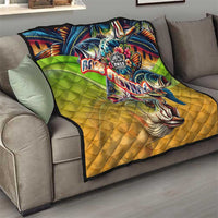 Bass Fishing Quilt Tropical Explosion Angler Design - Wonder Print Shop
