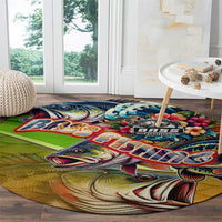 Bass Fishing Round Carpet Tropical Explosion Angler Design - Wonder Print Shop