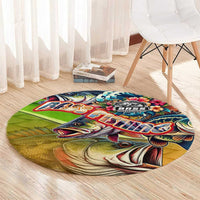 Bass Fishing Round Carpet Tropical Explosion Angler Design - Wonder Print Shop