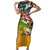 Bass Fishing Short Sleeve Bodycon Dress Tropical Explosion Angler Design - Wonder Print Shop