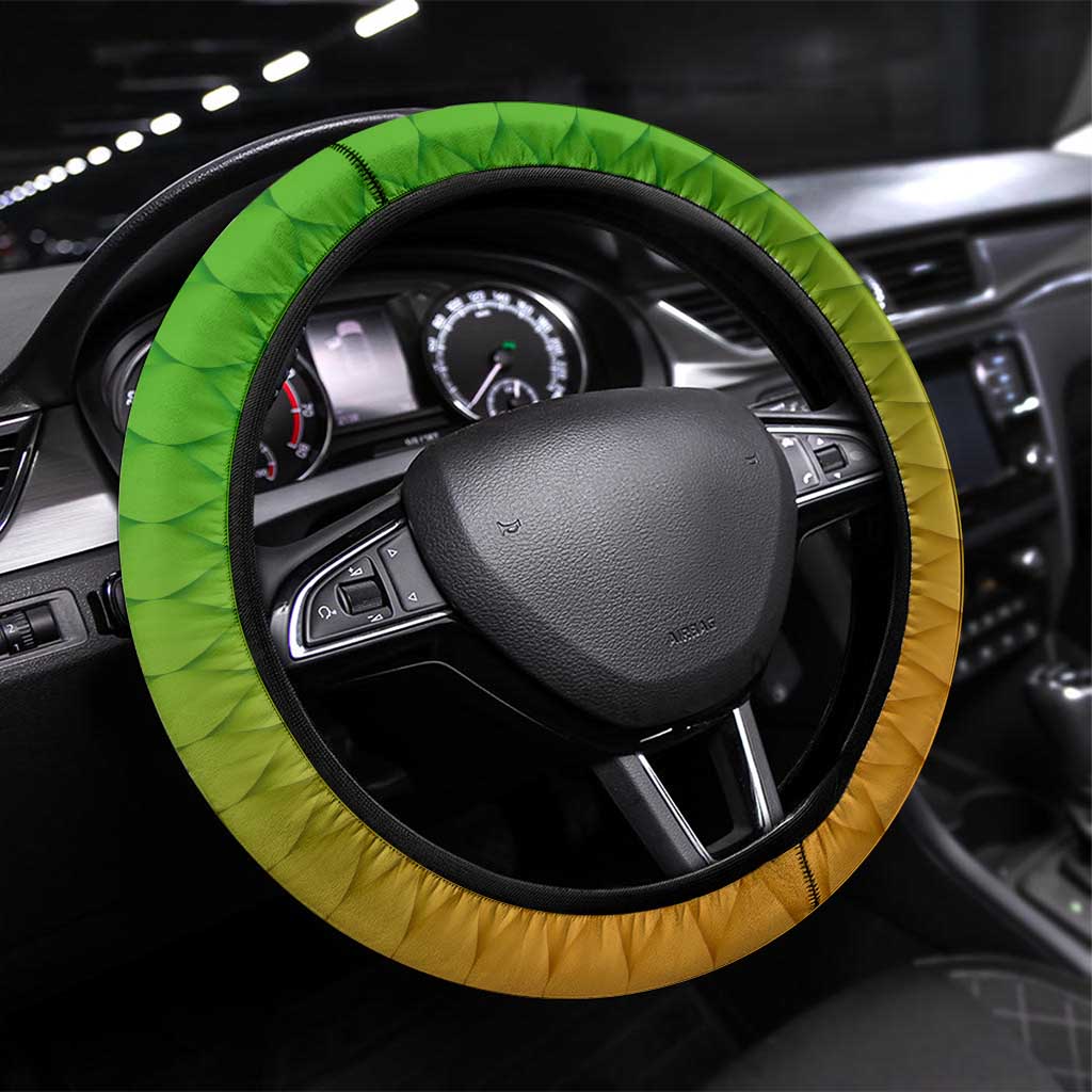 Bass Fishing Steering Wheel Cover Tropical Explosion Angler Design - Wonder Print Shop