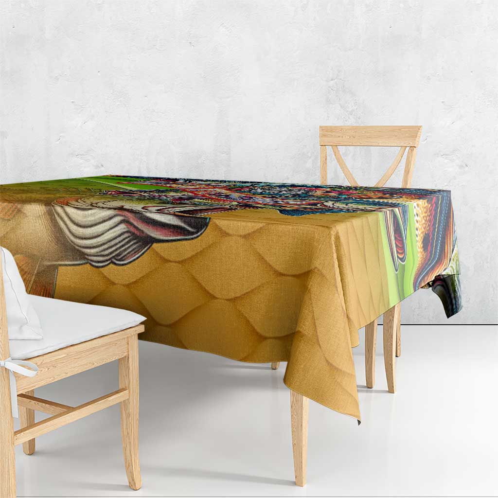 Bass Fishing Tablecloth Tropical Explosion Angler Design - Wonder Print Shop