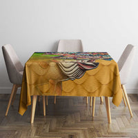 Bass Fishing Tablecloth Tropical Explosion Angler Design - Wonder Print Shop