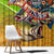 Bass Fishing Window Curtain Tropical Explosion Angler Design - Wonder Print Shop