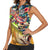 Bass Fishing Women Sleeveless Polo Shirt Tropical Explosion Angler Design - Wonder Print Shop
