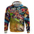 Bass Fishing Zip Hoodie Tropical Explosion Angler Design - Wonder Print Shop