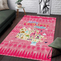 Merry Christmas Canada Area Rug Xmas Travel Map - Wonder Print Shop