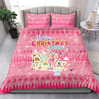 Merry Christmas Canada Bedding Set Xmas Travel Map - Wonder Print Shop