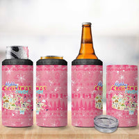 Merry Christmas Canada 4 in 1 Can Cooler Tumbler Xmas Travel Map - Wonder Print Shop