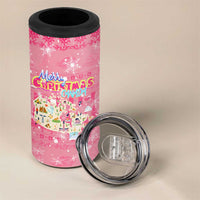 Merry Christmas Canada 4 in 1 Can Cooler Tumbler Xmas Travel Map - Wonder Print Shop