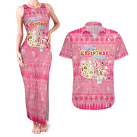 Merry Christmas Canada Couples Matching Tank Maxi Dress and Hawaiian Shirt Xmas Travel Map - Wonder Print Shop