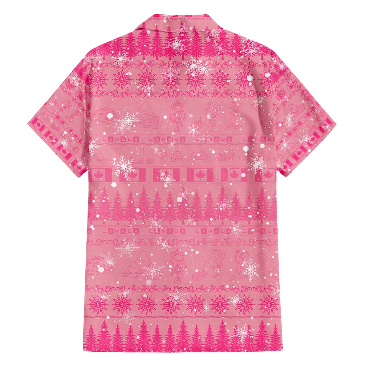 Merry Christmas Canada Family Matching Off The Shoulder Long Sleeve Dress and Hawaiian Shirt Xmas Travel Map - Wonder Print Shop